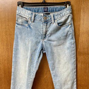 $55 GAP girl's skinny fit light denim jeans size 12 regular